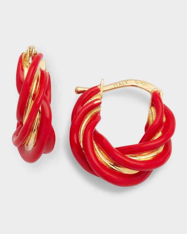 Pillar Twisted Hoop Earrings